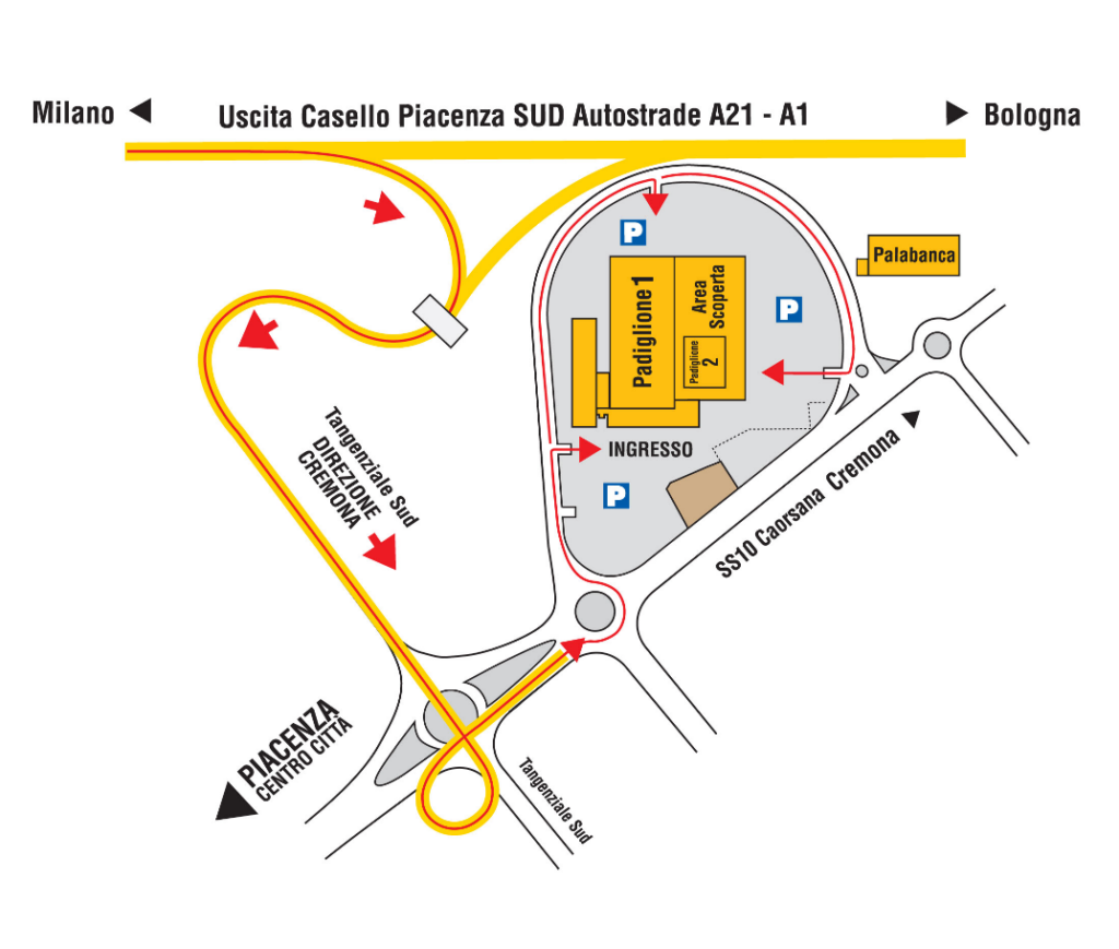 mappa fiera per raggiuncerci